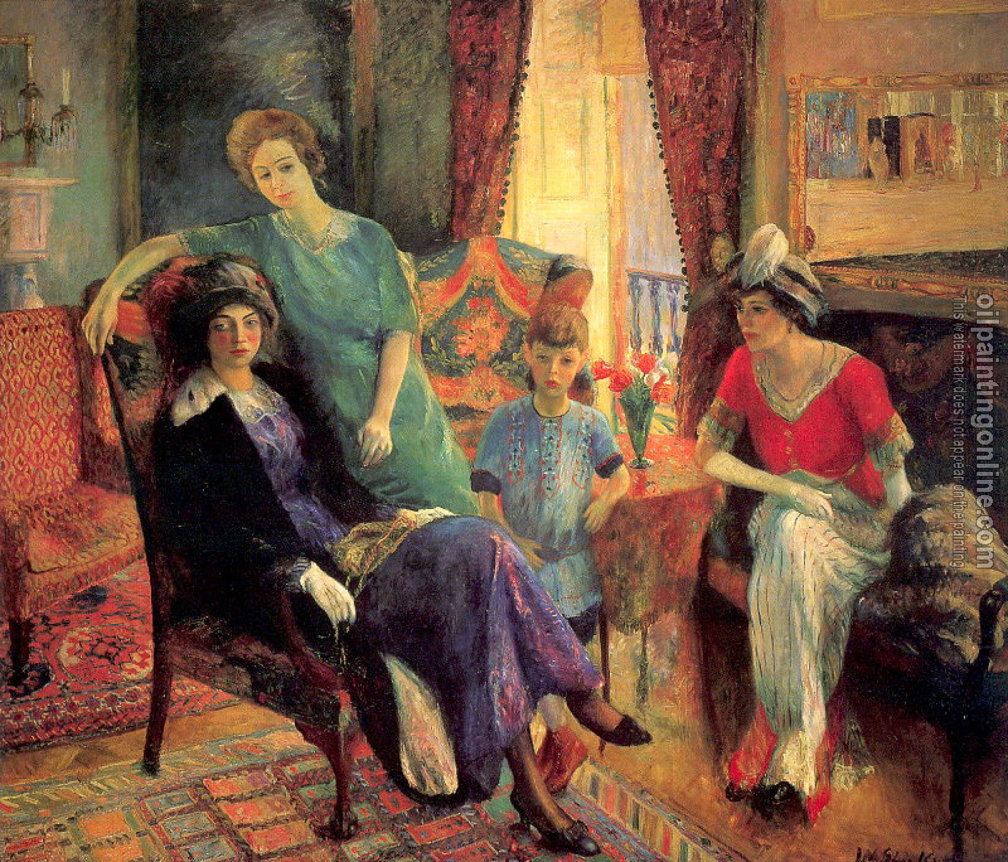 William James Glackens - Family group